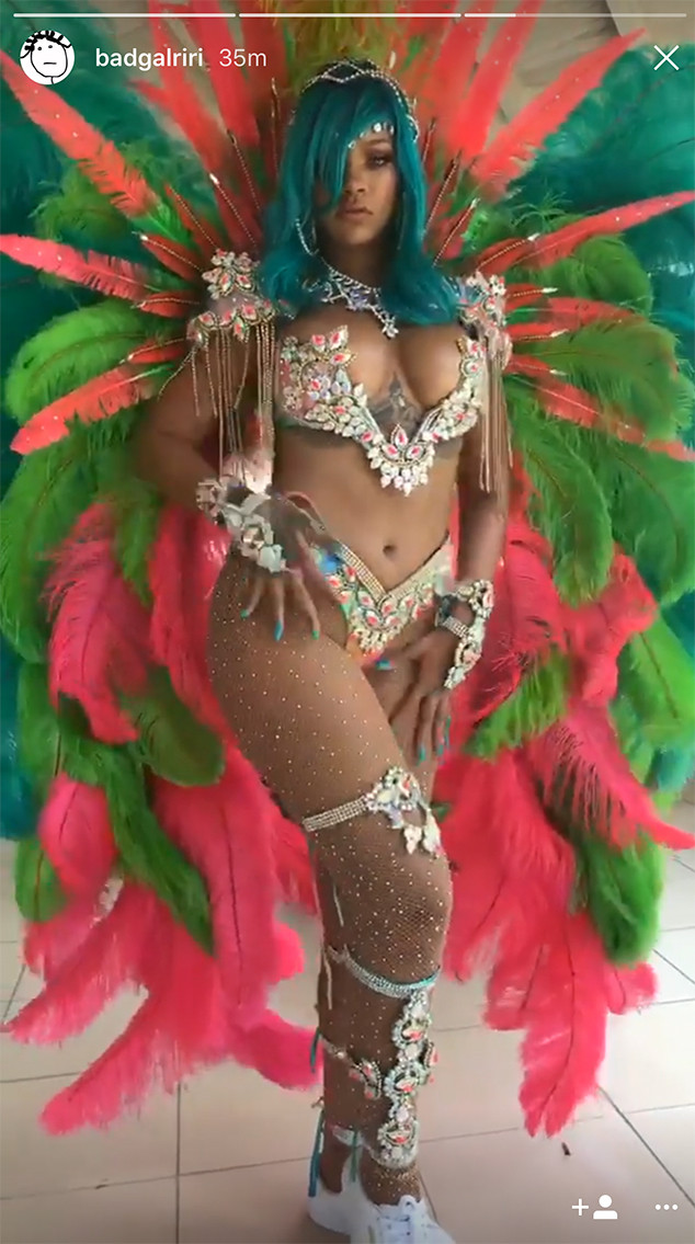 See Rihanna S Fabulous And Risque Crop Over Festival Looks E Online